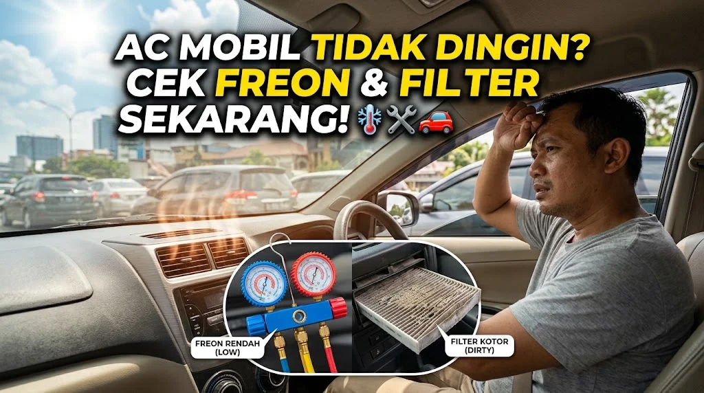 Cara Mengatasi AC Mobil Tidak Dingin dengan Memeriksa Freon dan Filter